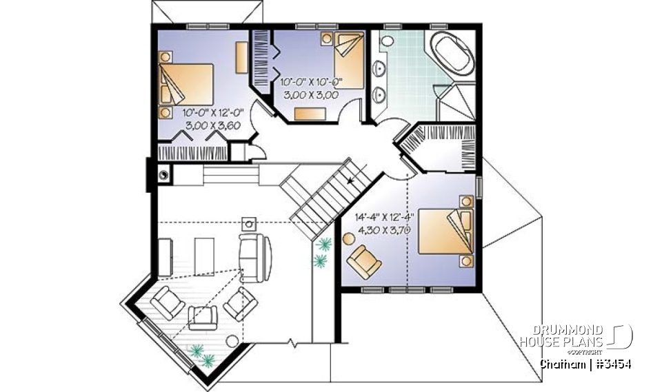 2nd level - Stately European 3 bedroom with mezzanine and double garage, cathedral ceiling, sunken living - Chatham