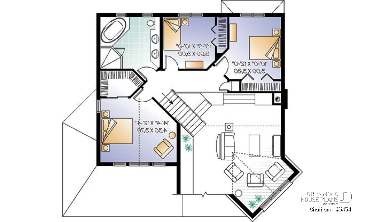 2nd level - Stately European 3 bedroom with mezzanine and double garage, cathedral ceiling, sunken living - Chatham