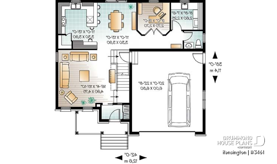 1st level - Country style home with 4  to 5 beds, game room, home office, kitchen with pantry, 2-car garage - Kensington