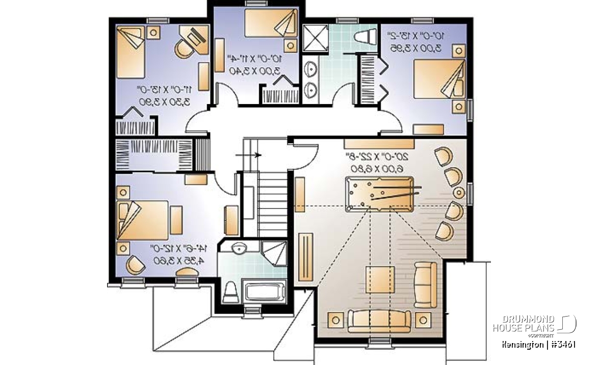 2nd level - Country style home with 4  to 5 beds, game room, home office, kitchen with pantry, 2-car garage - Kensington