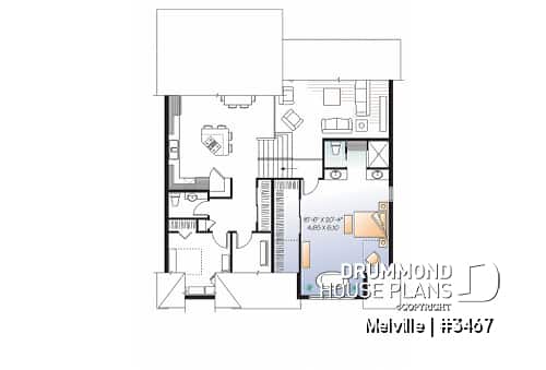 2nd level - 4 bedroom home plan with double garage and home office - Melville