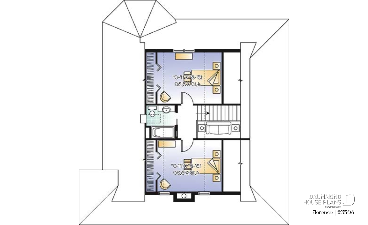 2nd level - Country cottage with wrap around porch, open floor plan, centralized fireplace - Florence