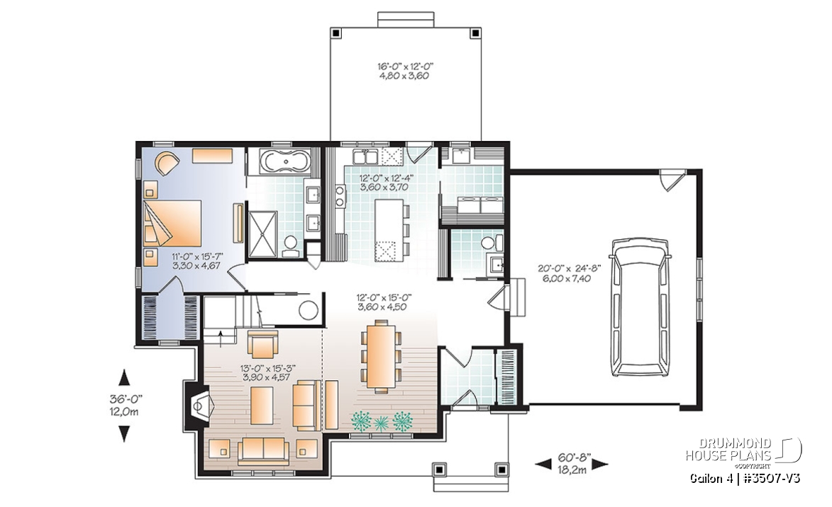 1st level - Transitional Style Home, large unfinished bonus space, pantry &amp; laundry, master suite - Gailon 4