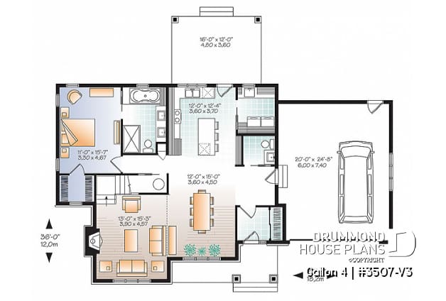 1st level - Transitional Style Home, large unfinished bonus space, pantry & laundry, master suite - Gailon 4