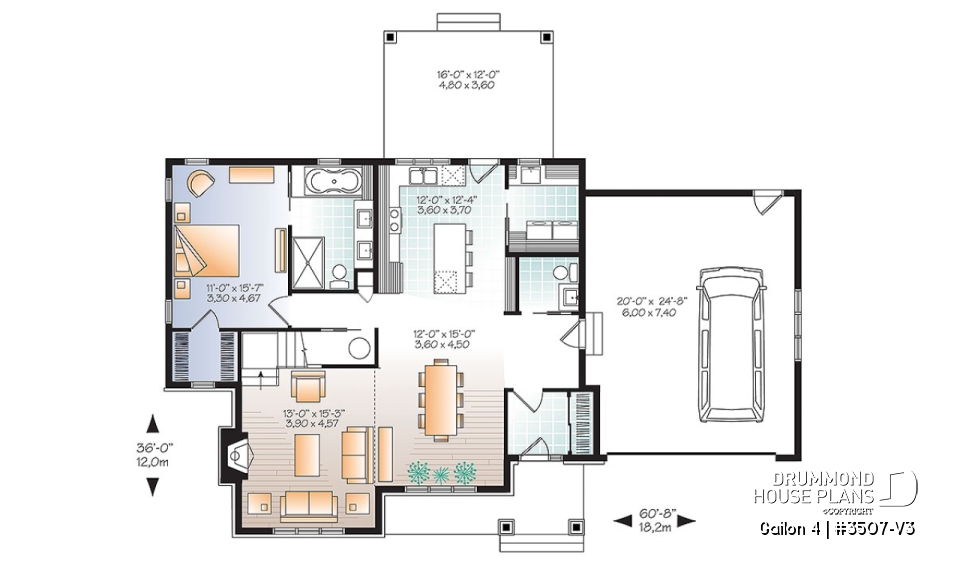 1st level - Transitional Style Home, large unfinished bonus space, pantry &amp; laundry, master suite - Gailon 4