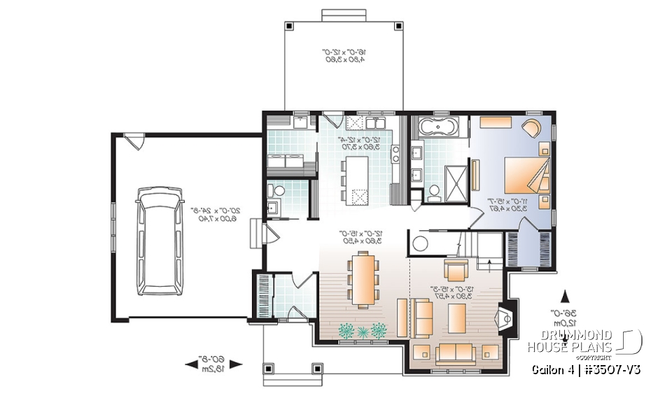 1st level - Transitional Style Home, large unfinished bonus space, pantry &amp; laundry, master suite - Gailon 4