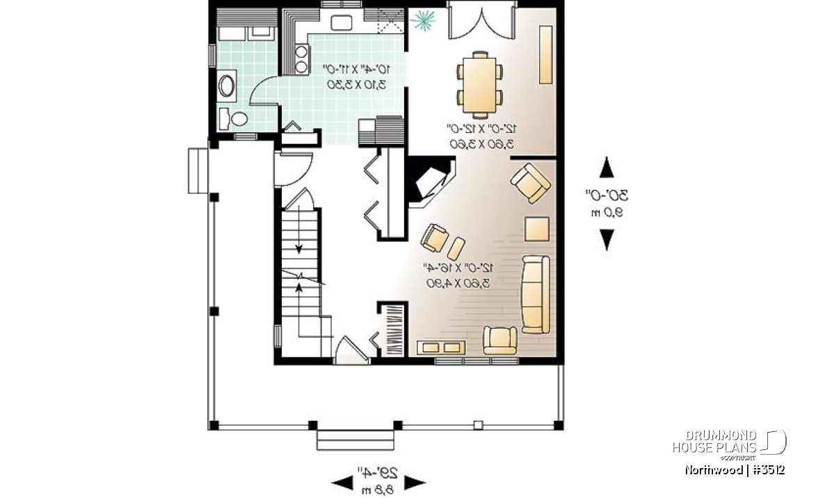 1st level - Country cottage with covered porch, 3 large bedrooms, fireplace in family room, laundry area on main living - Northwood