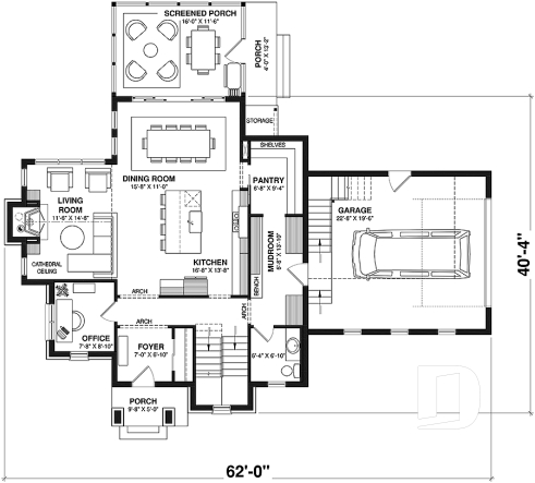 1st level - English cottage style home with 4 bedrooms and bonus space above garage, walkout basement - London Fog