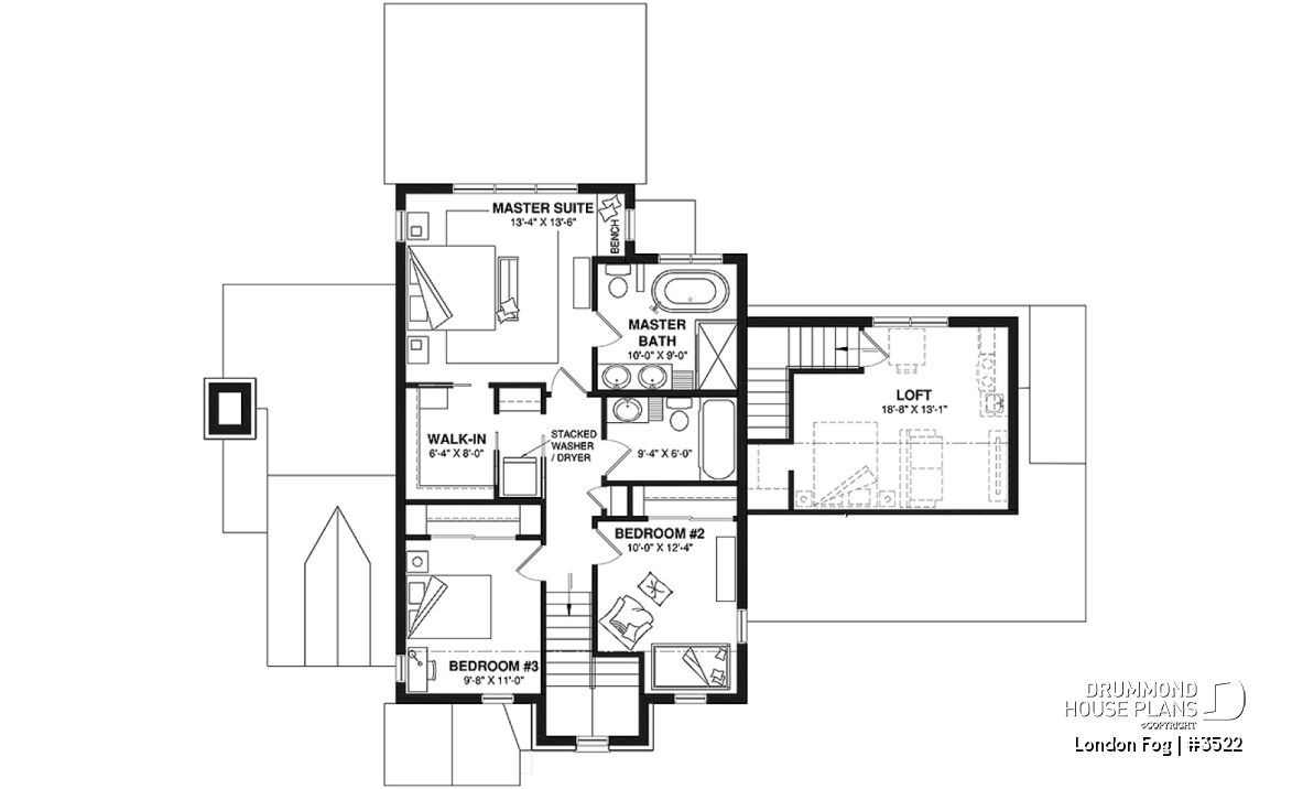 2nd level - English cottage style home with 4 bedrooms and bonus space above garage, walkout basement - London Fog