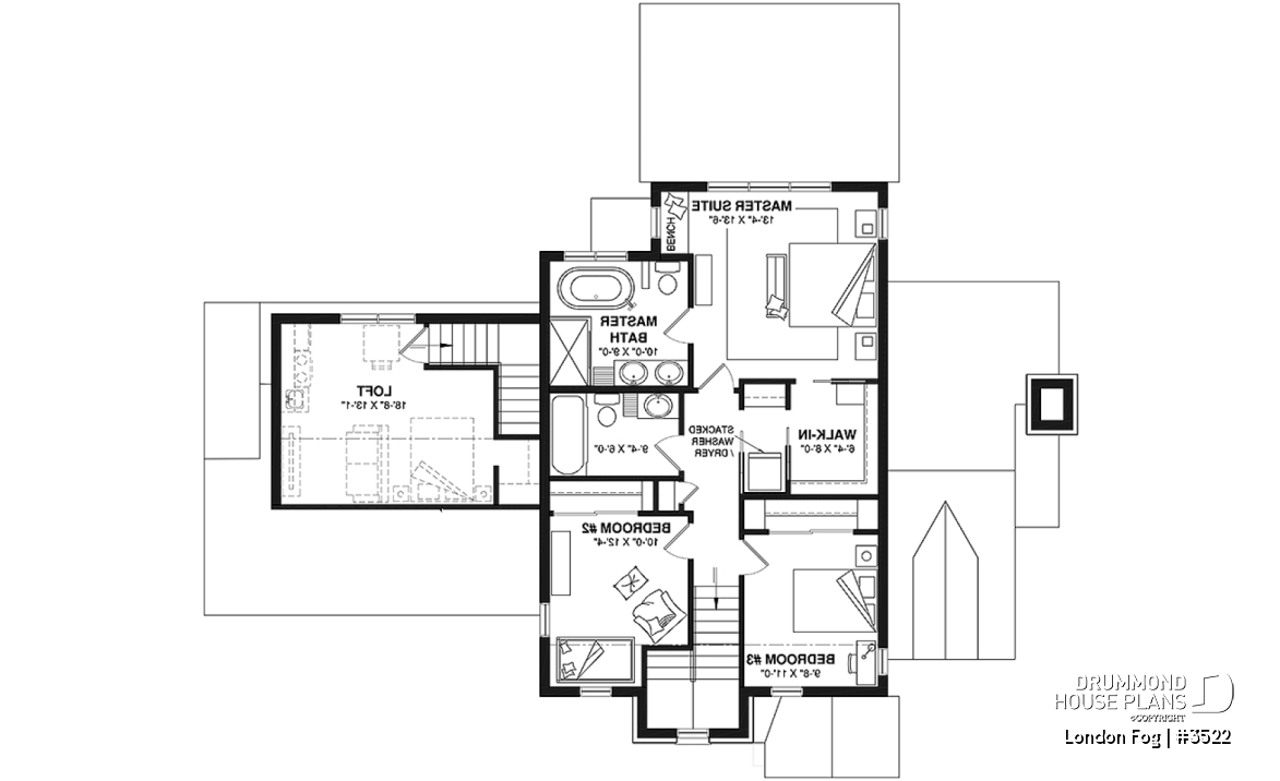 2nd level - English cottage style home with 4 bedrooms and bonus space above garage, walkout basement - London Fog