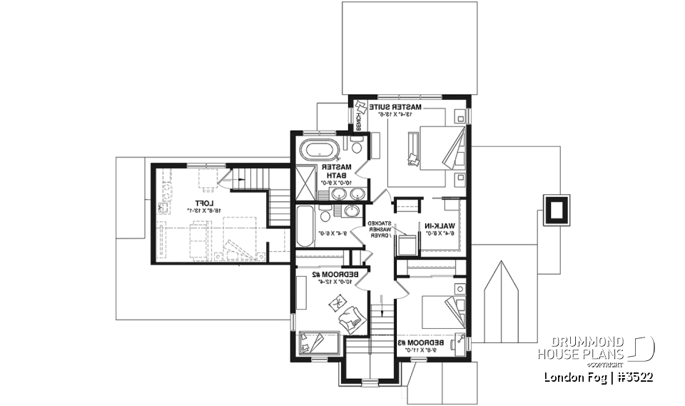 2nd level - English cottage style home with 4 bedrooms and bonus space above garage, walkout basement - London Fog
