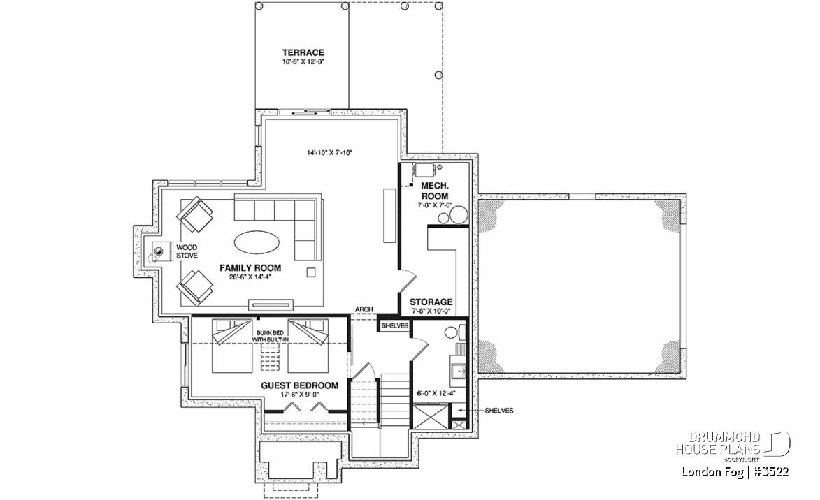 Finished basement - English cottage style home with 4 bedrooms and bonus space above garage, walkout basement - London Fog