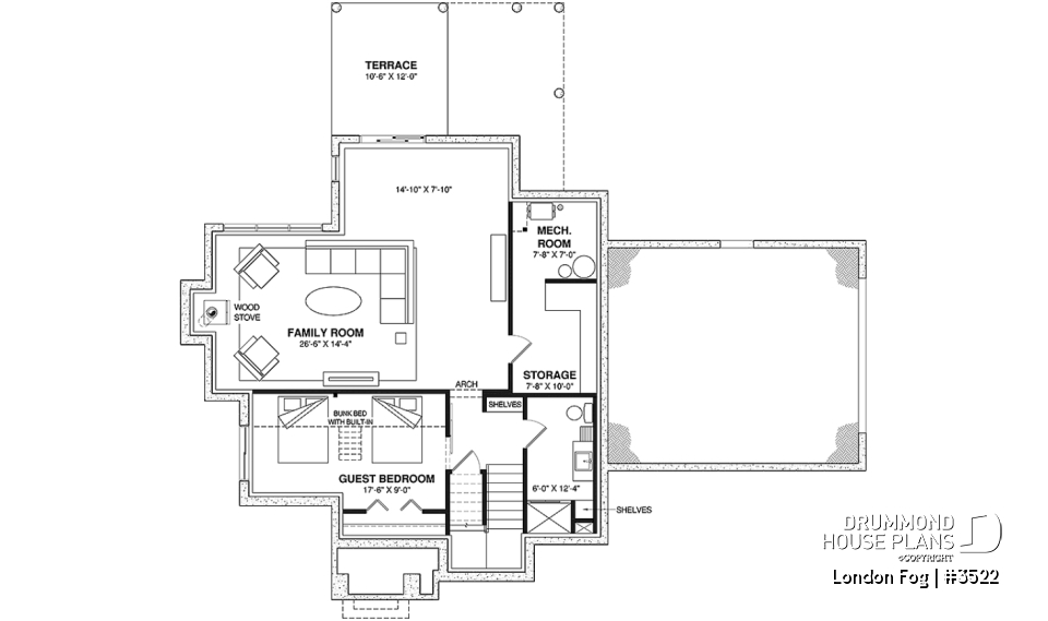 Finished basement - English cottage style home with 4 bedrooms and bonus space above garage, walkout basement - London Fog