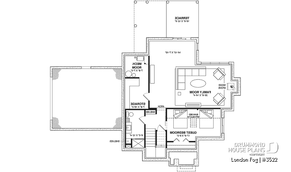 Finished basement - English cottage style home with 4 bedrooms and bonus space above garage, walkout basement - London Fog