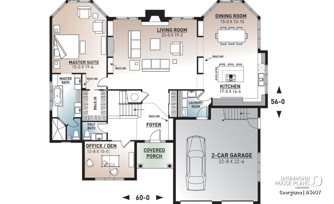 1st level - 3 +1 bedroom with master en suite, 2 living rooms &amp; bonus space - Georgiana