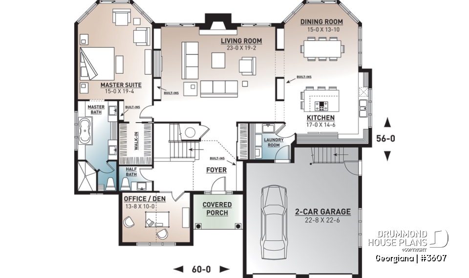 1st level - 3 +1 bedroom with master en suite, 2 living rooms &amp; bonus space - Georgiana