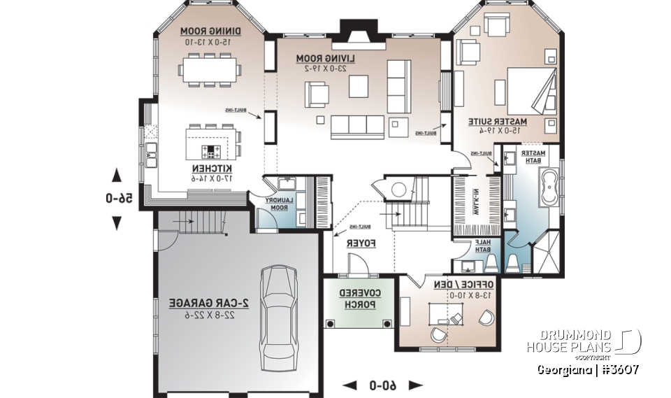 1st level - 3 +1 bedroom with master en suite, 2 living rooms &amp; bonus space - Georgiana