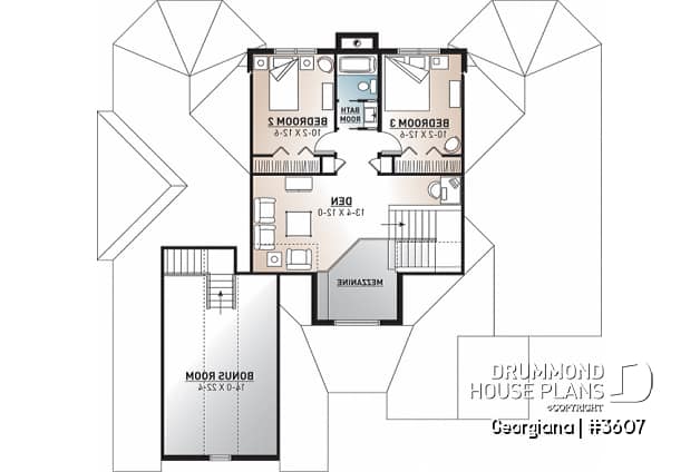 2nd level - 3 +1 bedroom with master en suite, 2 living rooms & bonus space - Georgiana