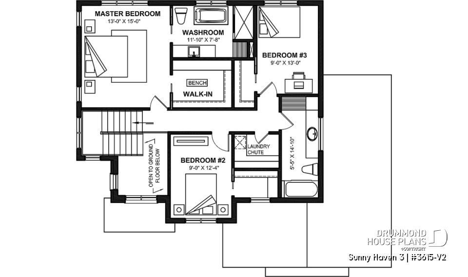 2nd level - Great floor plans for this modern farmhouse: pantry, mudroom, home office, fireplace and more! - Sunny Haven 3