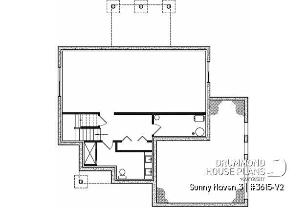 Basement - Great floor plans fir this modern farmhouse: pantry, mudroom, home office, fireplace and more! - Sunny Haven 3