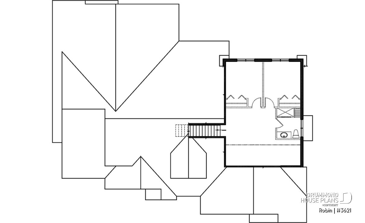 2nd level - ROBIN by Drummond House Plans: Spacious Modern Craftsman Home with Stunning Primary Suite - Robin
