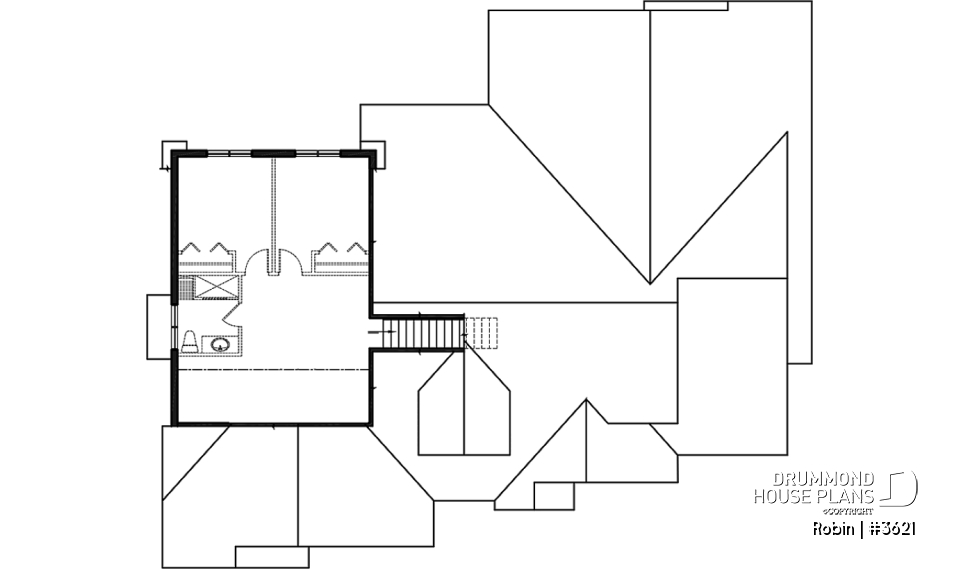 2nd level - ROBIN by Drummond House Plans: Spacious Modern Craftsman Home with Stunning Primary Suite - Robin