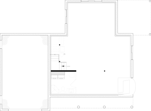 Unfinished basement - Bright country home plan with cathedral ceiling, rustic charm, and a spacious primary suite. - Oaks