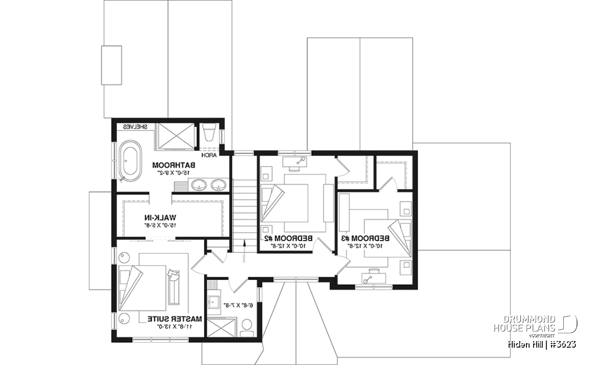 2nd level - Modern two-story farmhouse with double garage, 3 bedrooms, superb natural light in the living room - Hiden Hill