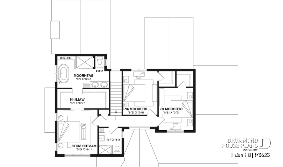 2nd level - Modern two-story farmhouse with double garage, 3 bedrooms, superb natural light in the living room - Hiden Hill