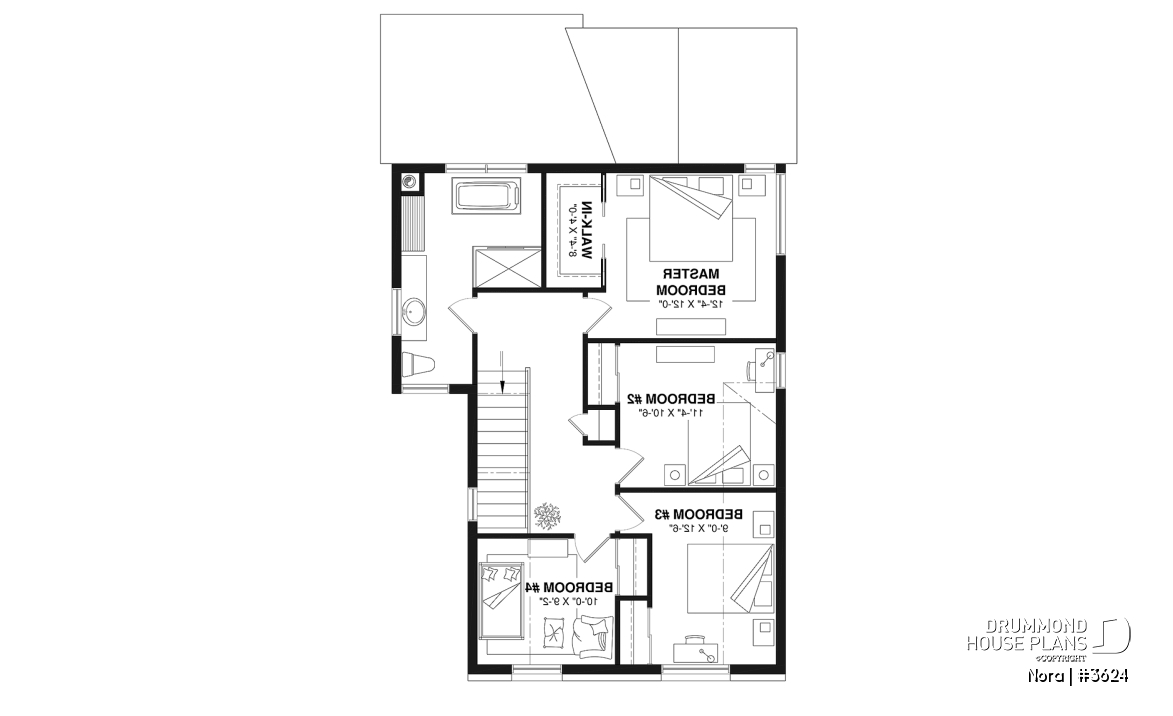 2nd level - Bright Scandinavian home design with fireplace, cathedral ceiling, and up to 6 bedrooms! - Nora