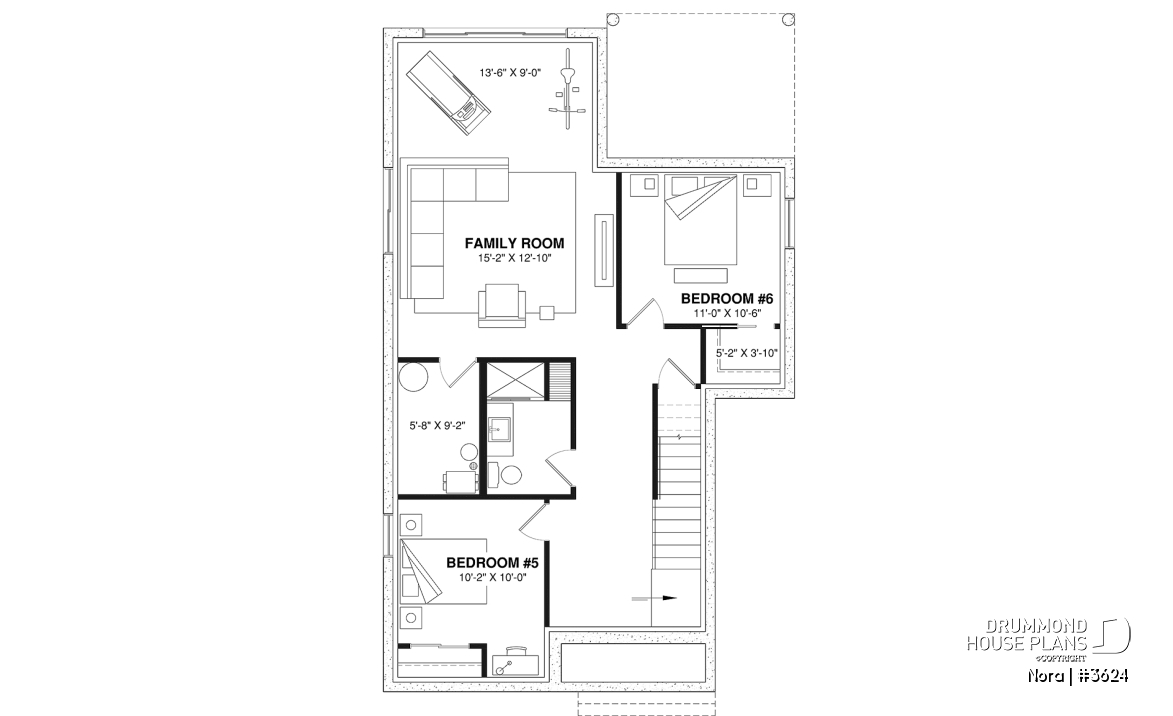 Finished basement (Optional $) - Bright Scandinavian home design with fireplace, cathedral ceiling, and up to 6 bedrooms! - Nora