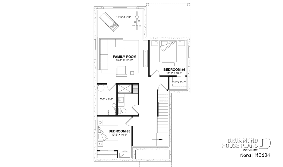 Finished basement (Optional $) - Bright Scandinavian home design with fireplace, cathedral ceiling, and up to 6 bedrooms! - Nora