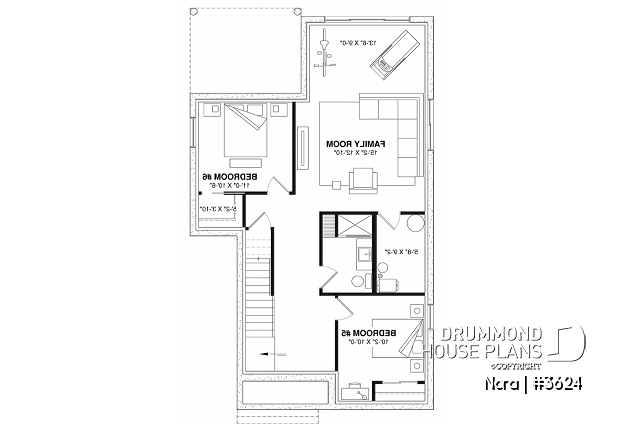 Finished basement (Optional $) - House with 6 bedrooms + den/office, Scandinavian style, sheltered terrace, gym in the basement - Nora