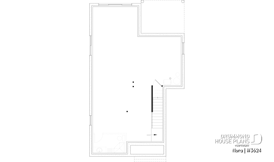 Unfinished basement - Bright Scandinavian home design with fireplace, cathedral ceiling, and up to 6 bedrooms! - Nora