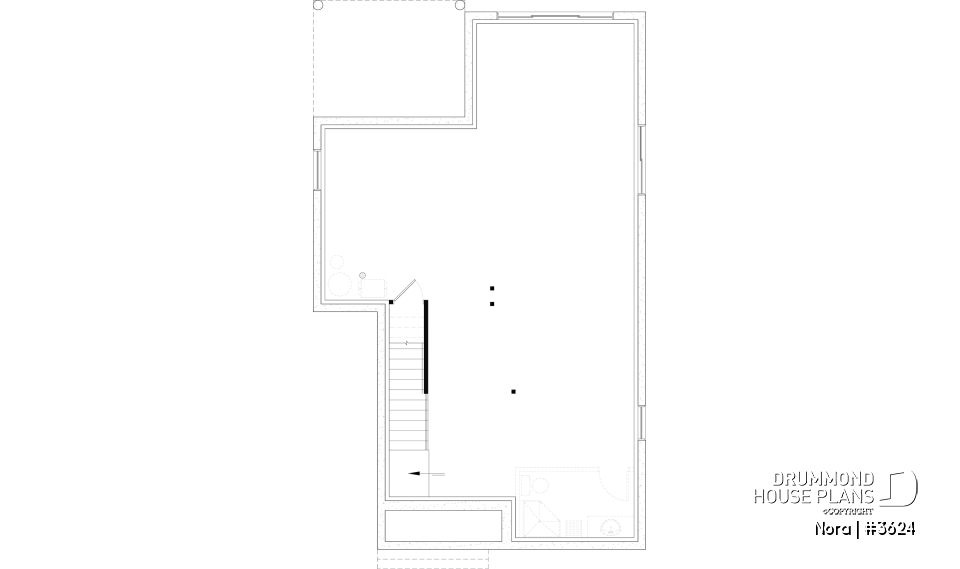 Unfinished basement - Bright Scandinavian home design with fireplace, cathedral ceiling, and up to 6 bedrooms! - Nora