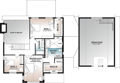 2nd level - Modern Farmhouse home plan designed for Alicia Moffet, a popular Canadian singer! - Alicia