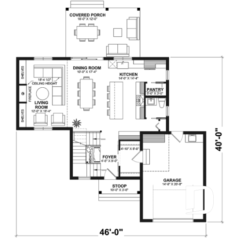 1st level -  Inviting Modern Farmhouse Design with Cathedral Ceiling, Bright Open Layout and Inviting Style - Maveryk