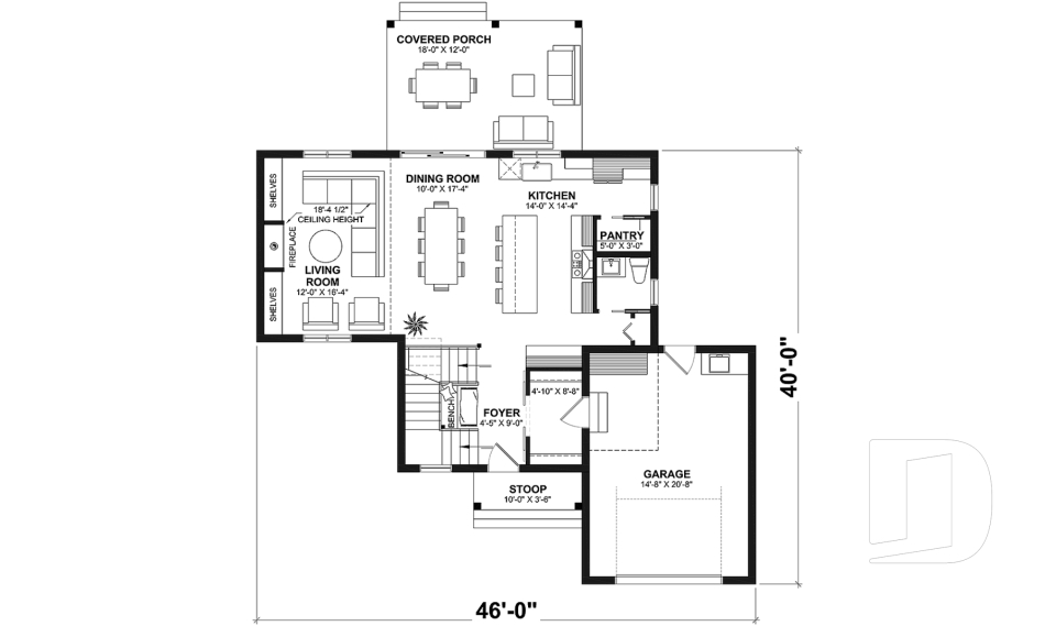 1st level -  Inviting Modern Farmhouse Design with Cathedral Ceiling, Bright Open Layout and Inviting Style - Maveryk
