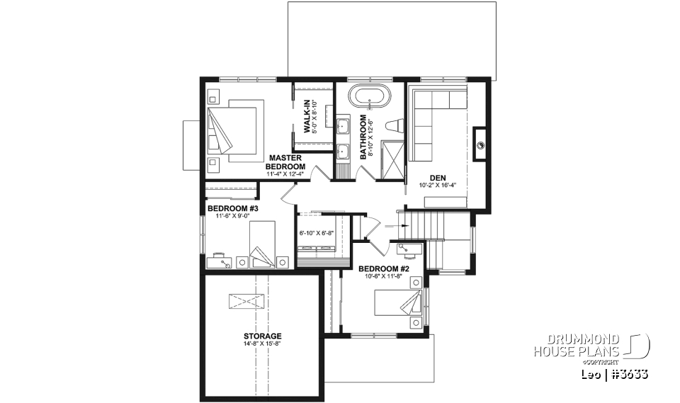 2nd level - Farmhouse with 3 beds + den, 2 baths, garage, pantry in kitchen and open floor plan concept - Leo