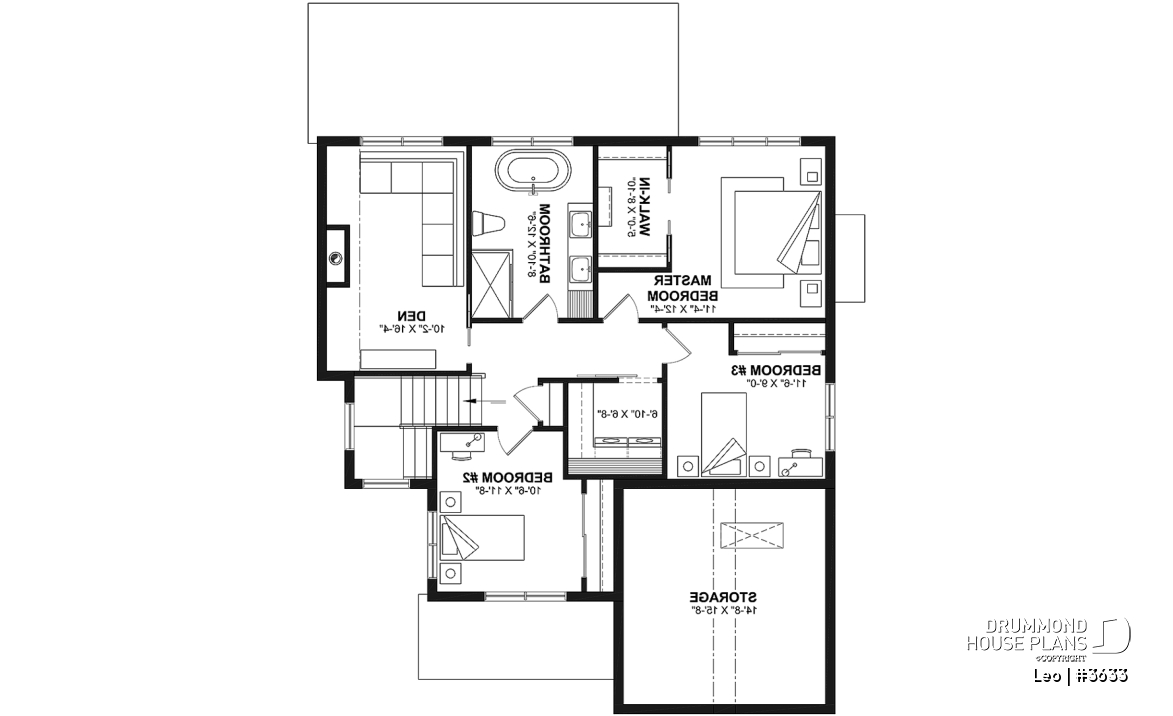 2nd level - Farmhouse with 3 beds + den, 2 baths, garage, pantry in kitchen and open floor plan concept - Leo