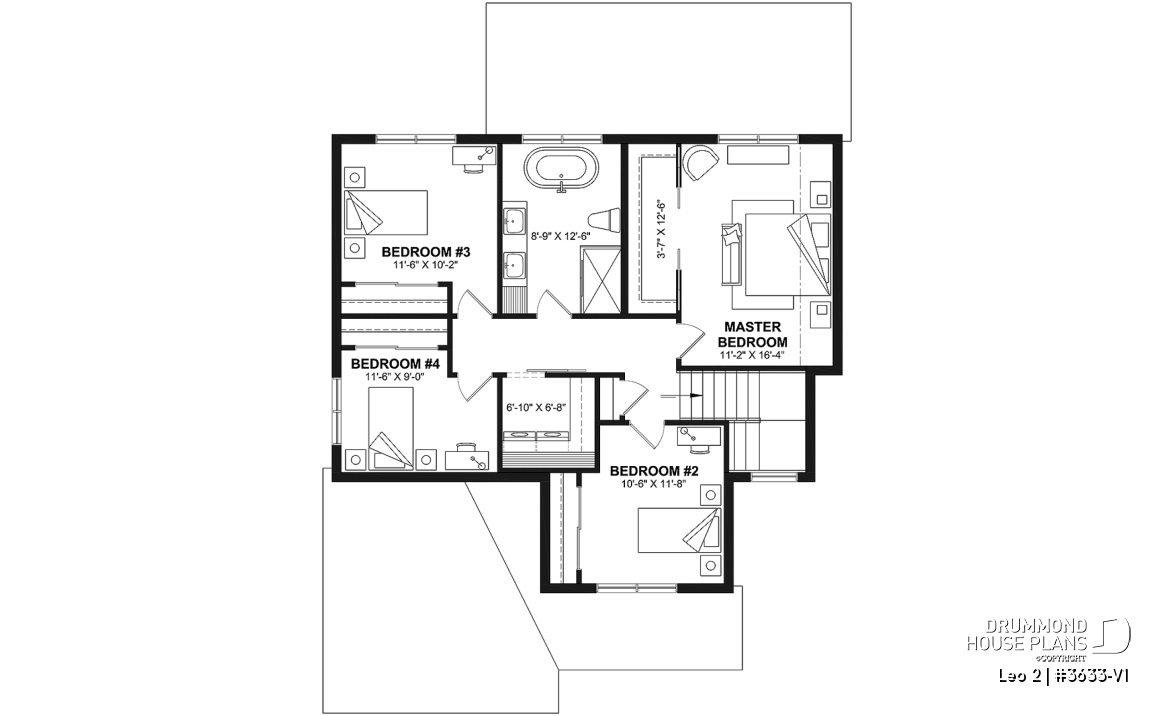 2nd level - Compact 4 bedrooms Farmhouse home with separate office and garage - Leo 2