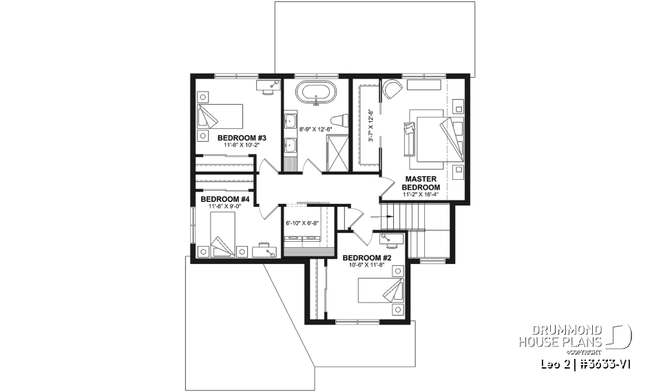 2nd level - Compact 4 bedrooms Farmhouse home with separate office and garage - Leo 2