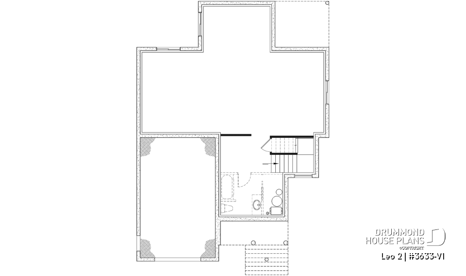 Basement - Compact 4 bedrooms Farmhouse home with separate office and garage - Leo 2