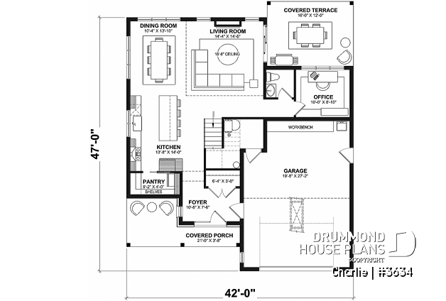 1st level - Modern Farmhouse 3 bedrooms, master on second floor, 2.5 baths, den, 2-car garage - Charlie