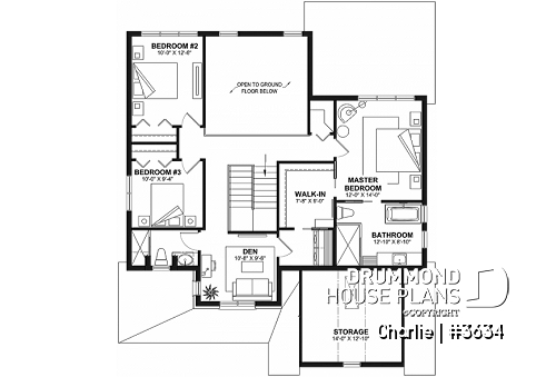 2nd level - Modern Farmhouse 3 bedrooms, master on second floor, 2.5 baths, den, 2-car garage - Charlie