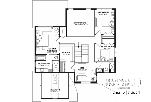 2nd level - Modern Farmhouse 3 bedrooms, master on second floor, 2.5 baths, den, 2-car garage - Charlie