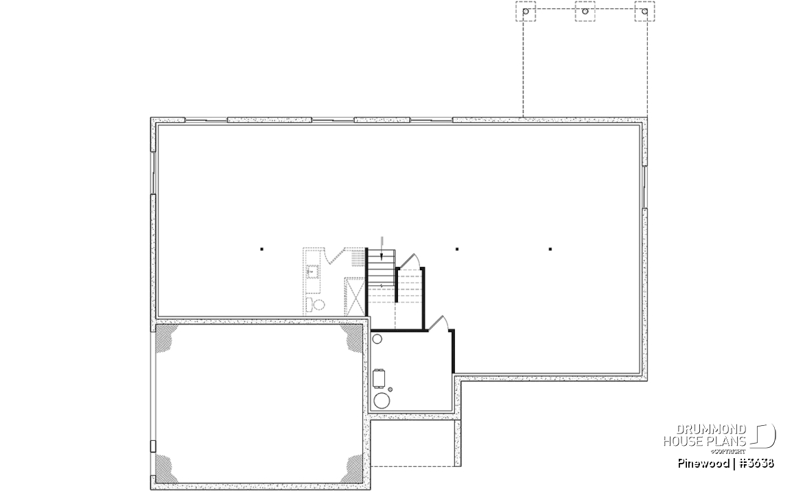 Basement - Large one-story modern farmhouse, master suite + 2 bedrooms, den, cathedral ceiling, garage - Pinewood