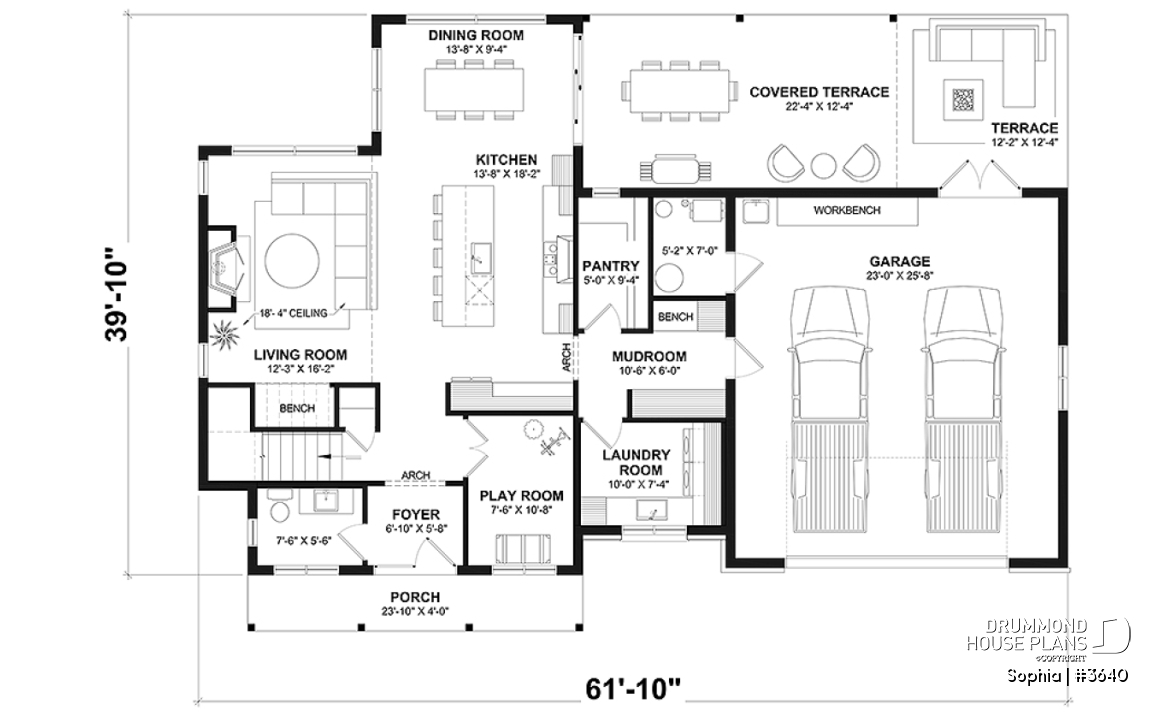 1st level - Two-story country home with double garage, 3 bedrooms and great panoramic view at the back of the house - Sophia