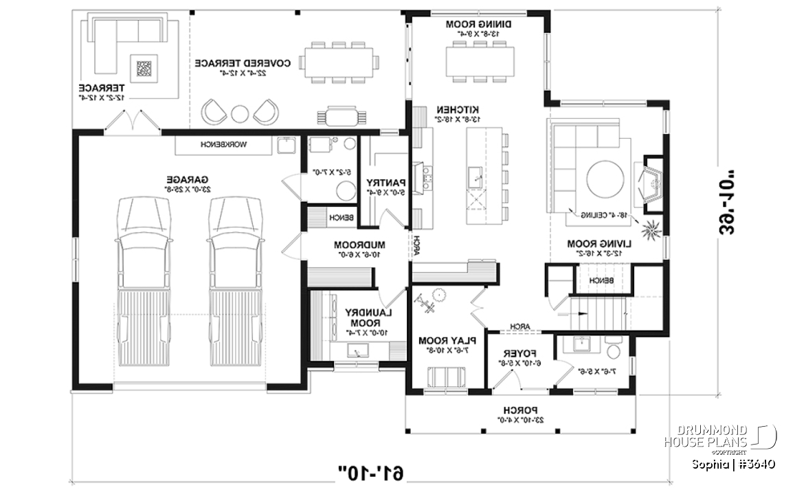 1st level - Two-story country home with double garage, 3 bedrooms and great panoramic view at the back of the house - Sophia