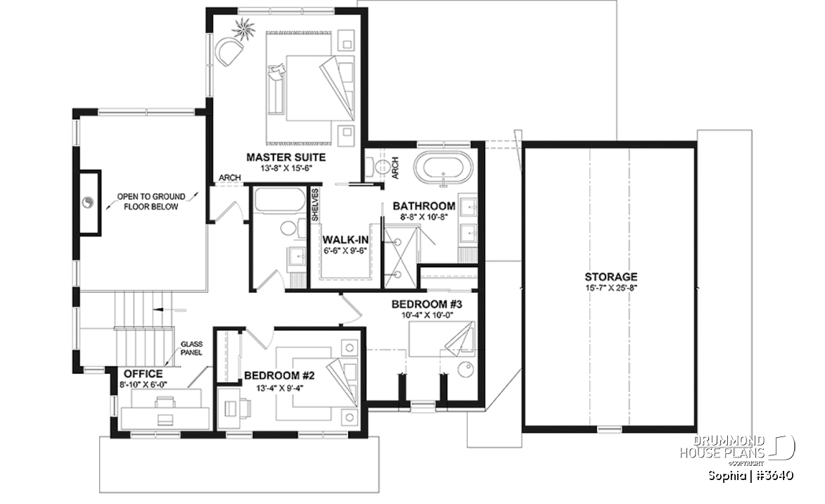 2nd level - Two-story country home with double garage, 3 bedrooms and great panoramic view at the back of the house - Sophia